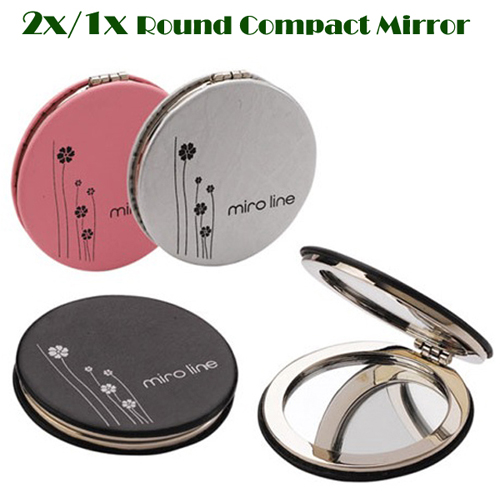 Miro round square compact mirror with 2x magnifier 미로 원형 사각 콤팩트거울(확대거울 겸용) 